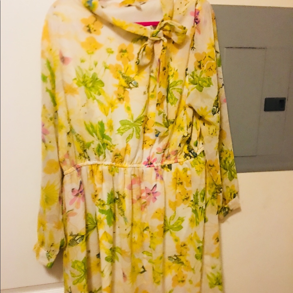 Yumi Long sleeve floral dress
